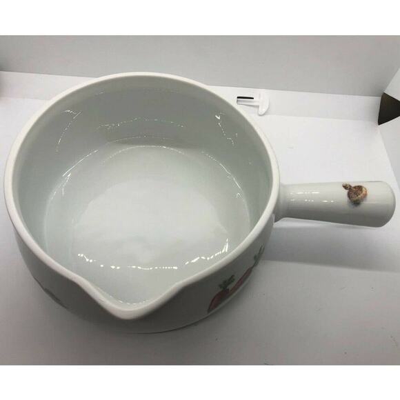 Couleuvre Ligne Limoise Porcelain Sauce Pot with Lid Vegetable Pattern - Picture 3 of 8